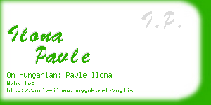 ilona pavle business card